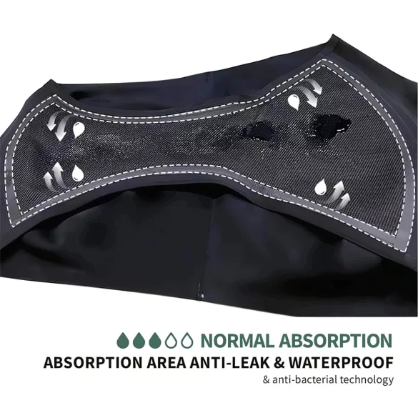 Adalet Ocean Normal - chiloți menstruali - absorbție normală - negru