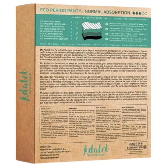 Adalet Ocean Normal - chiloți menstruali - absorbție normală - negru