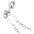 LateToBed - set BDSM cu cătușe și plug anal - metalic argintiu