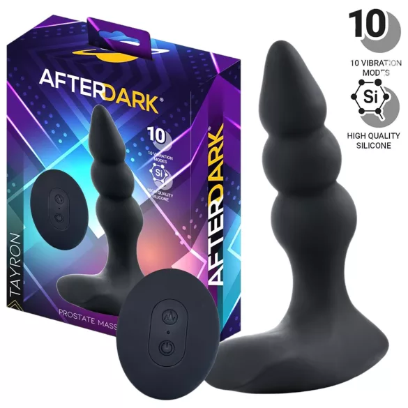 AfterDark - vibrator prostată - masaj stimulator - silicon negru