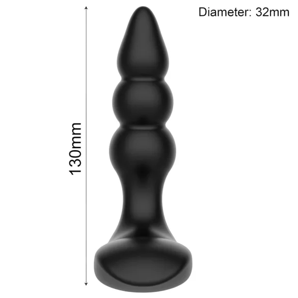 AfterDark - vibrator prostată - masaj stimulator - silicon negru