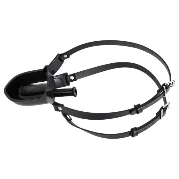 Latetobed - gag bucal cu recipient pentru lichide - negru