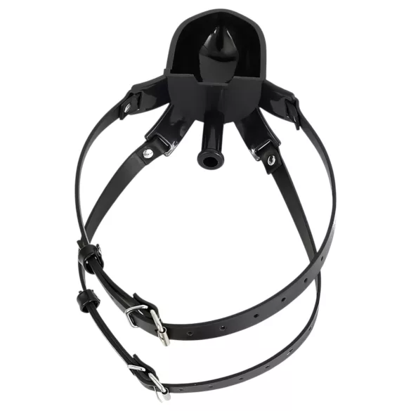 Latetobed - gag bucal cu recipient pentru lichide - negru