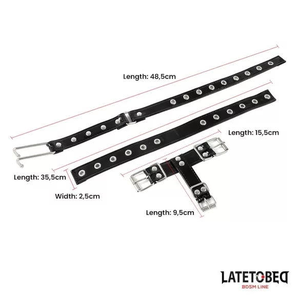 Latetobed - guler cu clemă nazală - negru