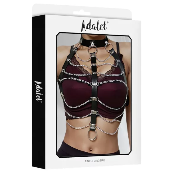 Adalet Hilda - ham din piele vegană cu lanț - negru