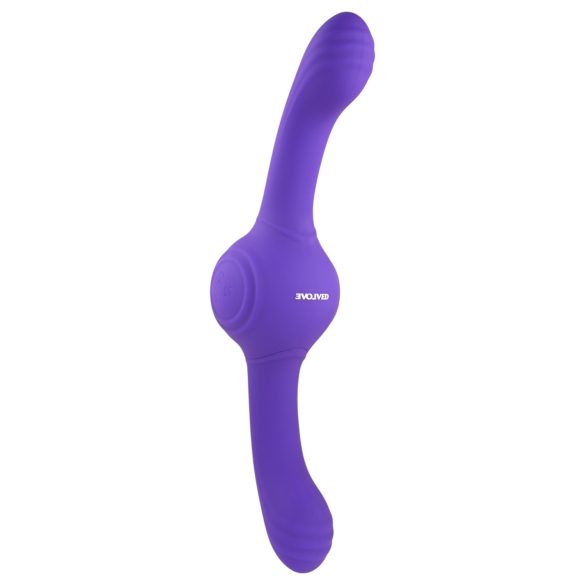 Evolved Our Gyro Vibe - vibrator dual reîncărcabil cu vibrații (mov)