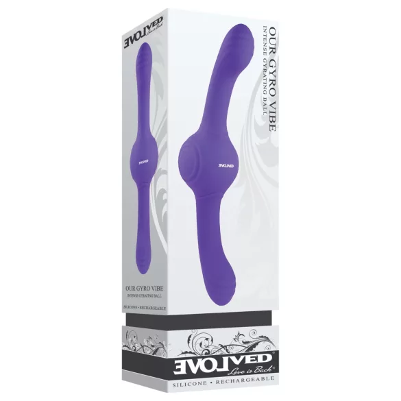 Evolved - vibrator dublu cu vibrații intense, reîncărcabil - mov