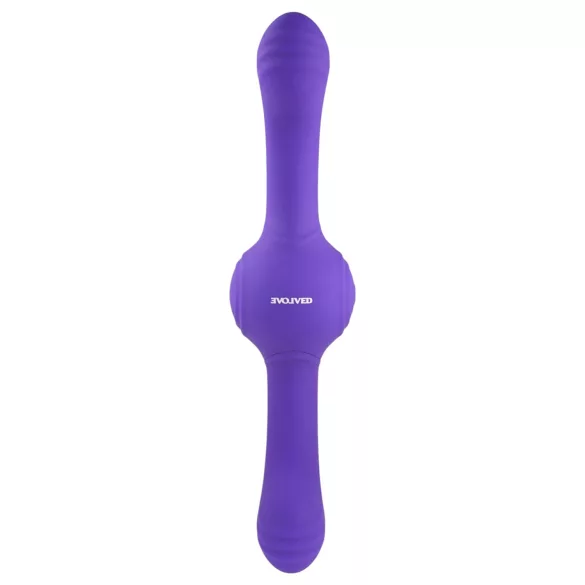 Evolved - vibrator dublu cu vibrații intense, reîncărcabil - mov