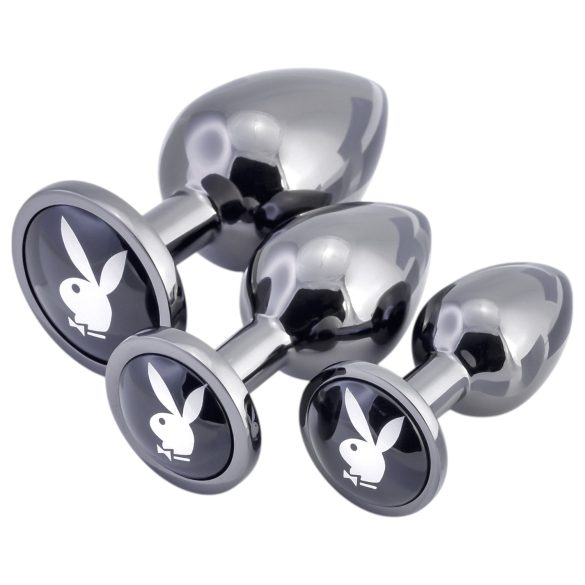 Playboy - Set de pluguri anale - 3 piese (argintii)