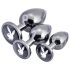 Playboy - Set de pluguri anale - 3 piese (argintii)