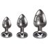Playboy - Set de pluguri anale - 3 piese (argintii)