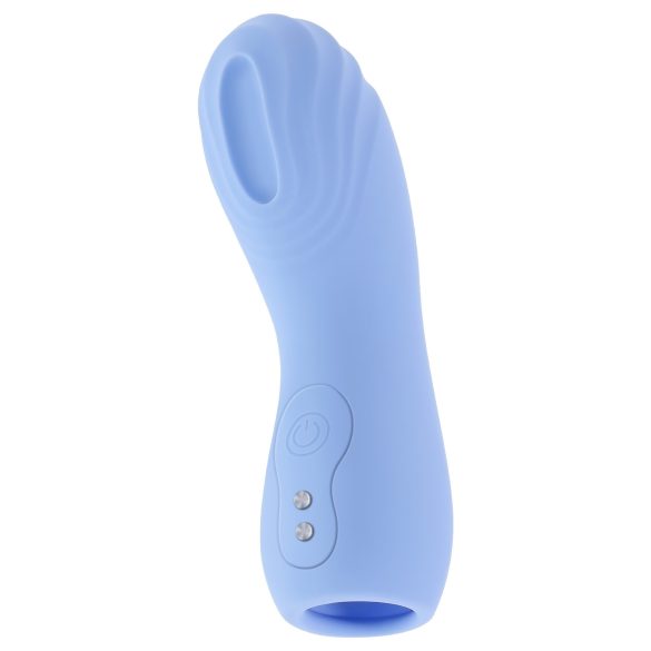 Evoluat - vibrator texturat pentru degete (albastru)
