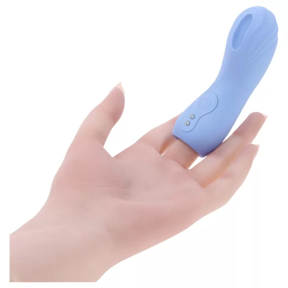 Evolved - vibrator deget texturat - albastru