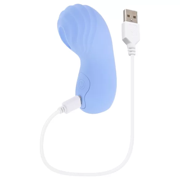 Evolved - vibrator deget texturat - albastru