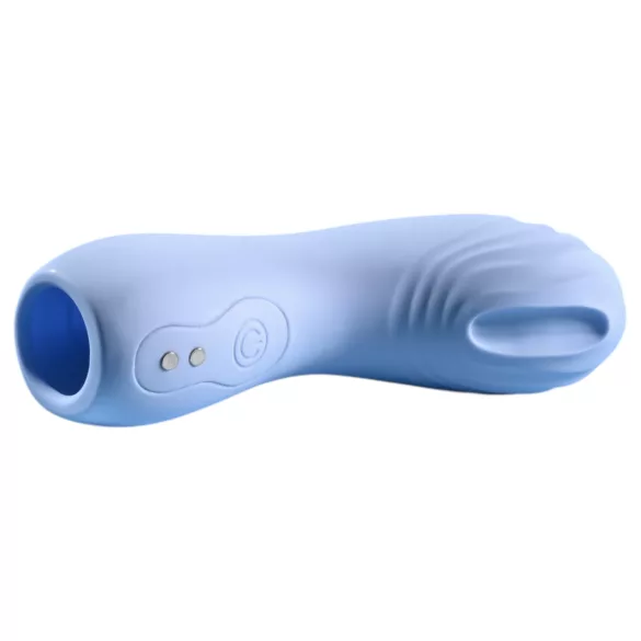 Evolved - vibrator deget texturat - albastru