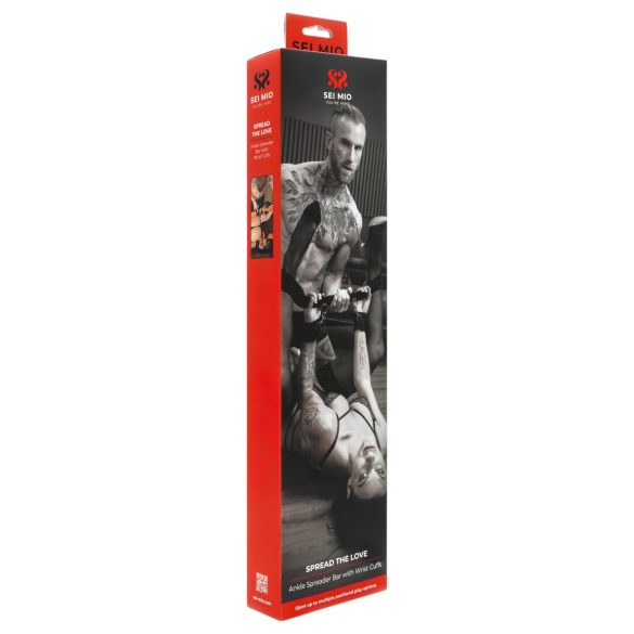 Sei Mio - Bară de extindere cu cătușe (negru)