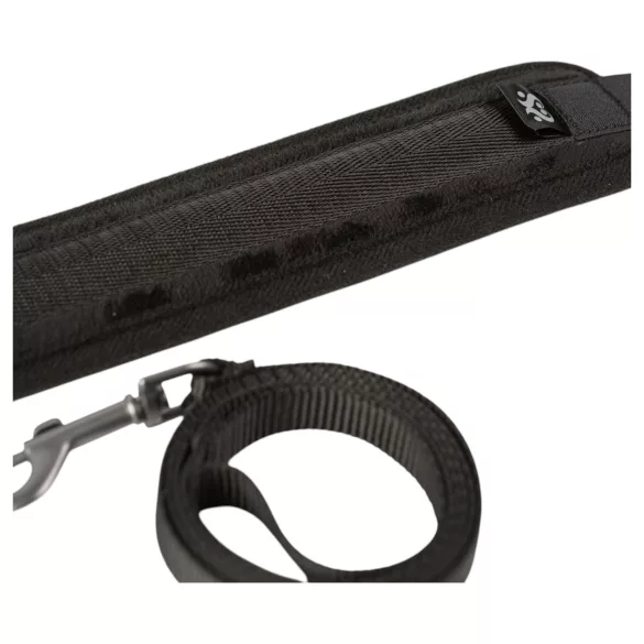 Sei Mio - set guler și lesă BDSM - piele ecologică neagră