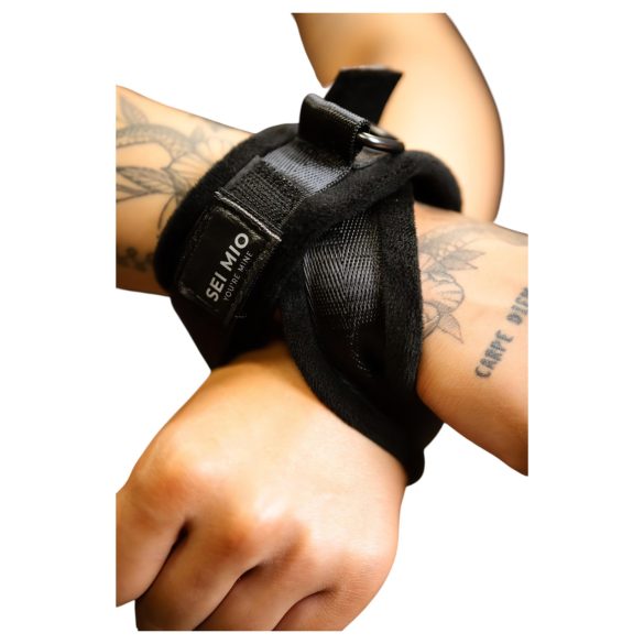 Sei Mio - manșetă încrucișată pentru încheieturi - negru