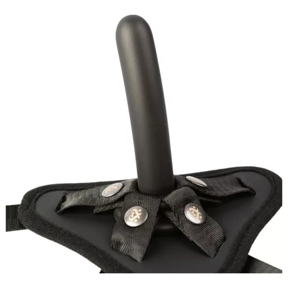 Sei Mio - dildo cu ham pentru strap-on - 12,5 cm - negru