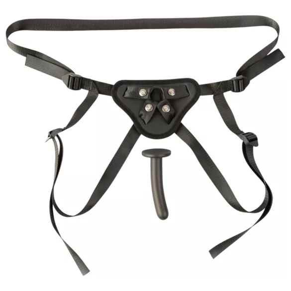 Sei Mio - dildo cu ham pentru strap-on - 12,5 cm - negru