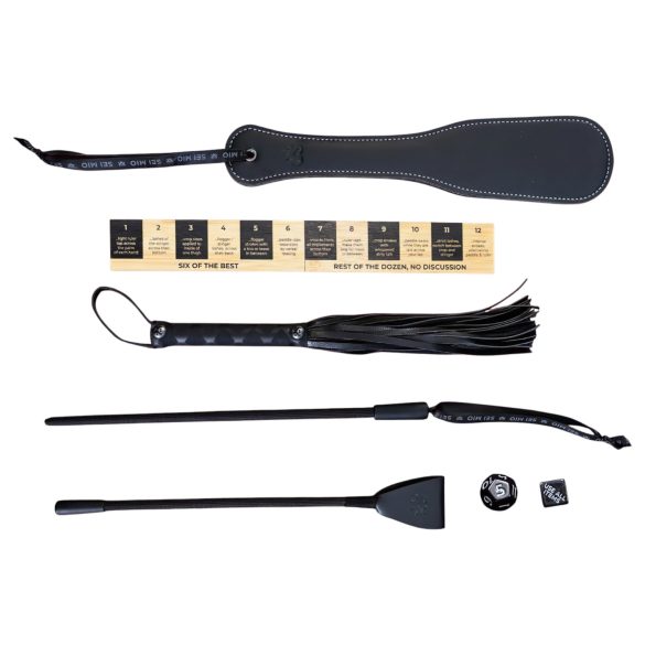 Sei Mio - set accesorii BDSM - 5 piese - negru
