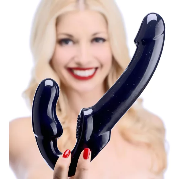 Strap U Revolver - dildo strap-on fără ham - negru