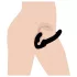 Strap U Revolver - dildo strap-on fără ham - negru