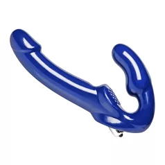   Strap U Revolver II - vibrator strap-on cu prindere - albastru