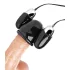 XR Brands - Trinity - căciulă vibrator pentru gland cu două ouă (negru-argintiu)