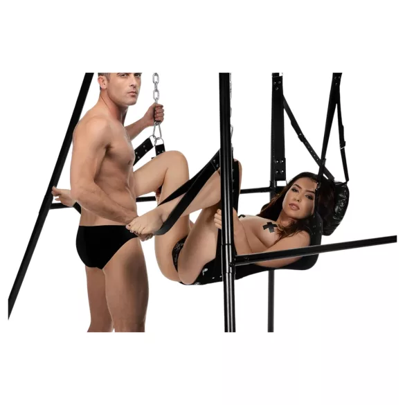 XR Brands - Sistem de suspensie sexuală cu suport (negru)