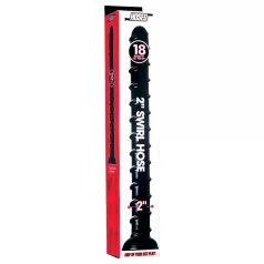   Hosed Swirl Tchick - Dildou anal cu formă ondulată - silicon negru 18 cm