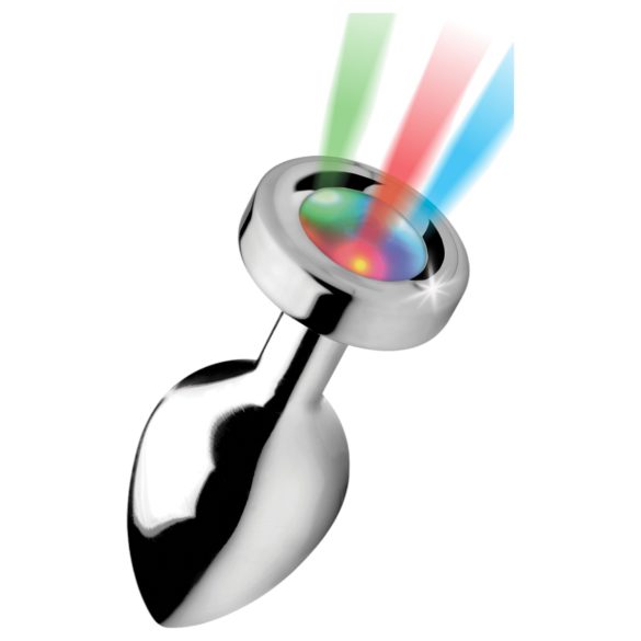 Booty Sparks - dop anal luminos - mărime medie - argintiu