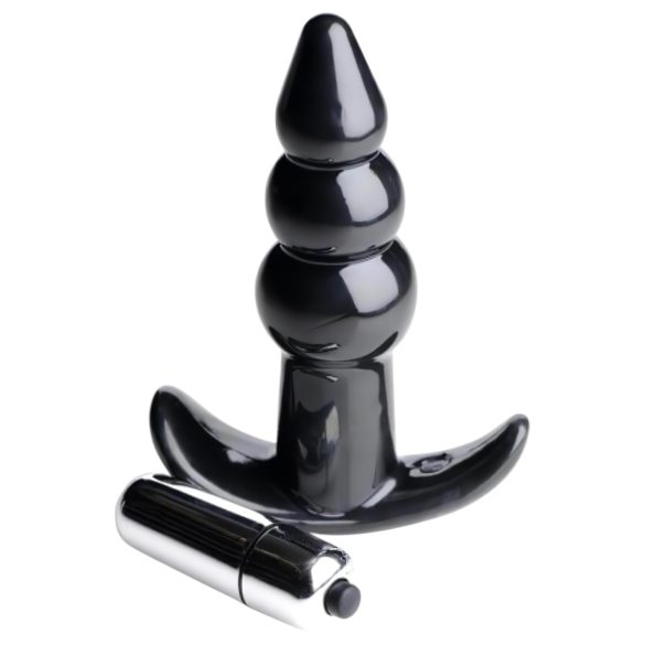 Vibrator anal cu bile Frisky Bubbly (negru)