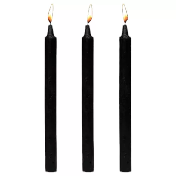 Dark Dippers Fetish - set de lumânări de corp din parafină (negru, 3 bucăți)
