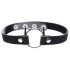 Master Series Kinky Kitty - zgardă pisicuță cu inel (negru)