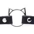 Master Series Kinky Kitty - zgardă pisicuță cu inel (negru)