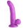 XR Brands POP - dildo cu ventuză și testicule - 19 cm (mov)