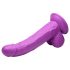 XR Brands POP - dildo cu ventuză și testicule - 19 cm (mov)