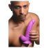 XR Brands POP - dildo cu ventuză și testicule - 19 cm (mov)