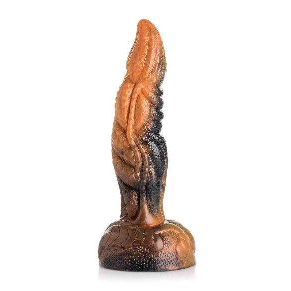Creature Cocks Ravager - dildo din silicon texturat - 20cm (portocaliu)