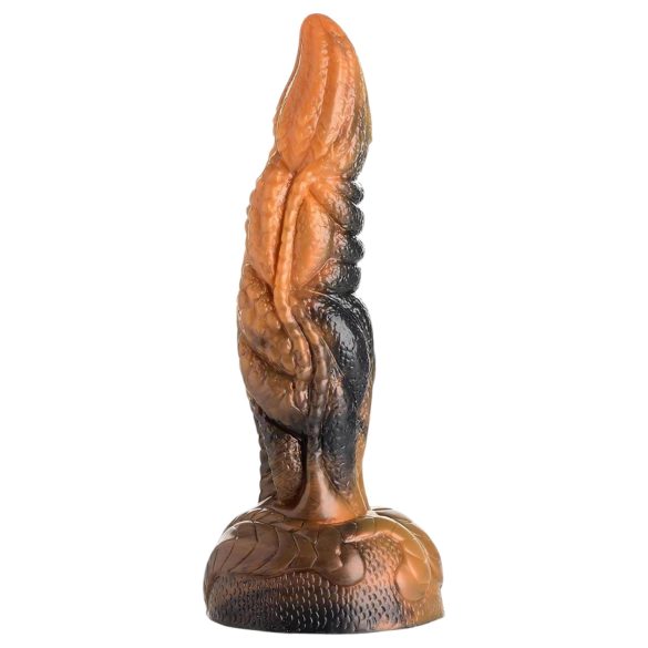 Creature Cocks Ravager - dildo texturat din silicon - 20 cm - portocaliu