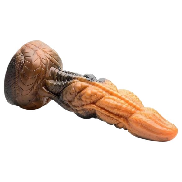 Creature Cocks Ravager - dildo texturat din silicon - 20 cm - portocaliu