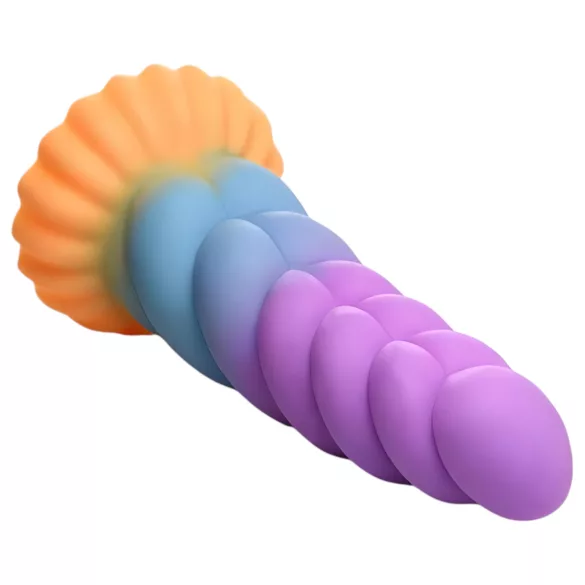 Creature Cocks Mystique - dildo unicorn - 21cm - mov-galben
