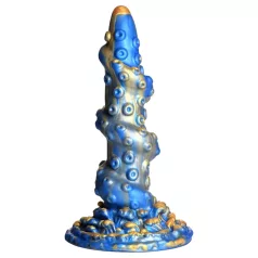   Creature Cocks Kraken - dildo tentacul cu spirală - 21cm - auriu-albastru