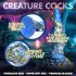 Creature Cocks Kraken - Tentacul Spiral - Dildo 21cm (auriu-albastru)