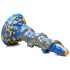 Creature Cocks Kraken - Tentacul Spiral - Dildo 21cm (auriu-albastru)