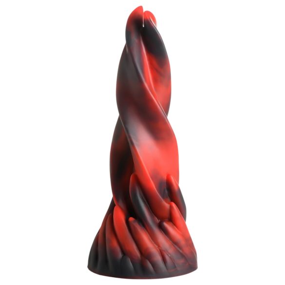 Creaturi Cocks Hell Kiss - dildo din silicon răsucit - 19cm (roșu)
