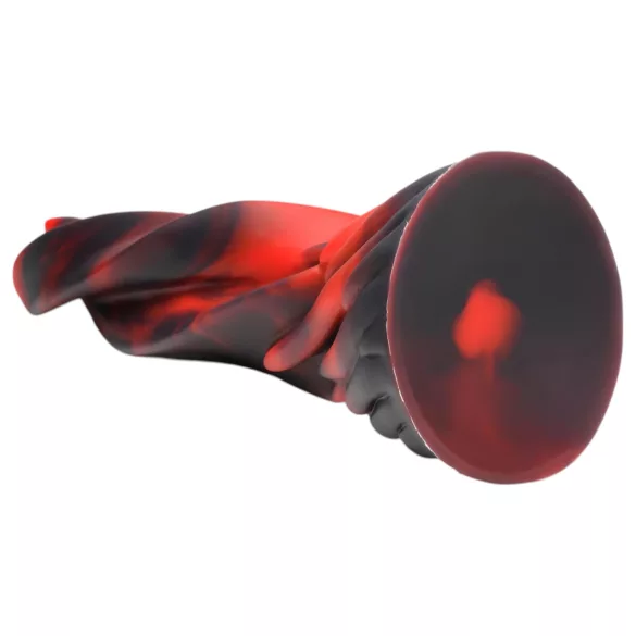 Creature Cocks Hell Kiss - dildo realist spiralat - silicon roșu 19cm
