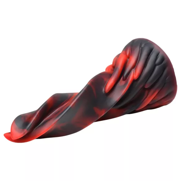 Creature Cocks Hell Kiss - dildo realist spiralat - silicon roșu 19cm