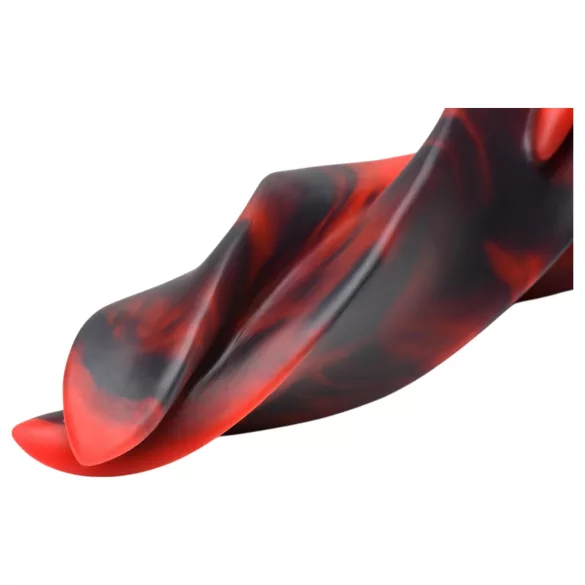 Creature Cocks Hell Kiss - dildo realist spiralat - silicon roșu 19cm
